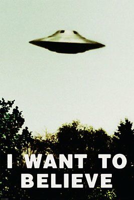 X-files - I Want To Believe - Ufo Poster 24x36 - Aliens Spaceship 9855