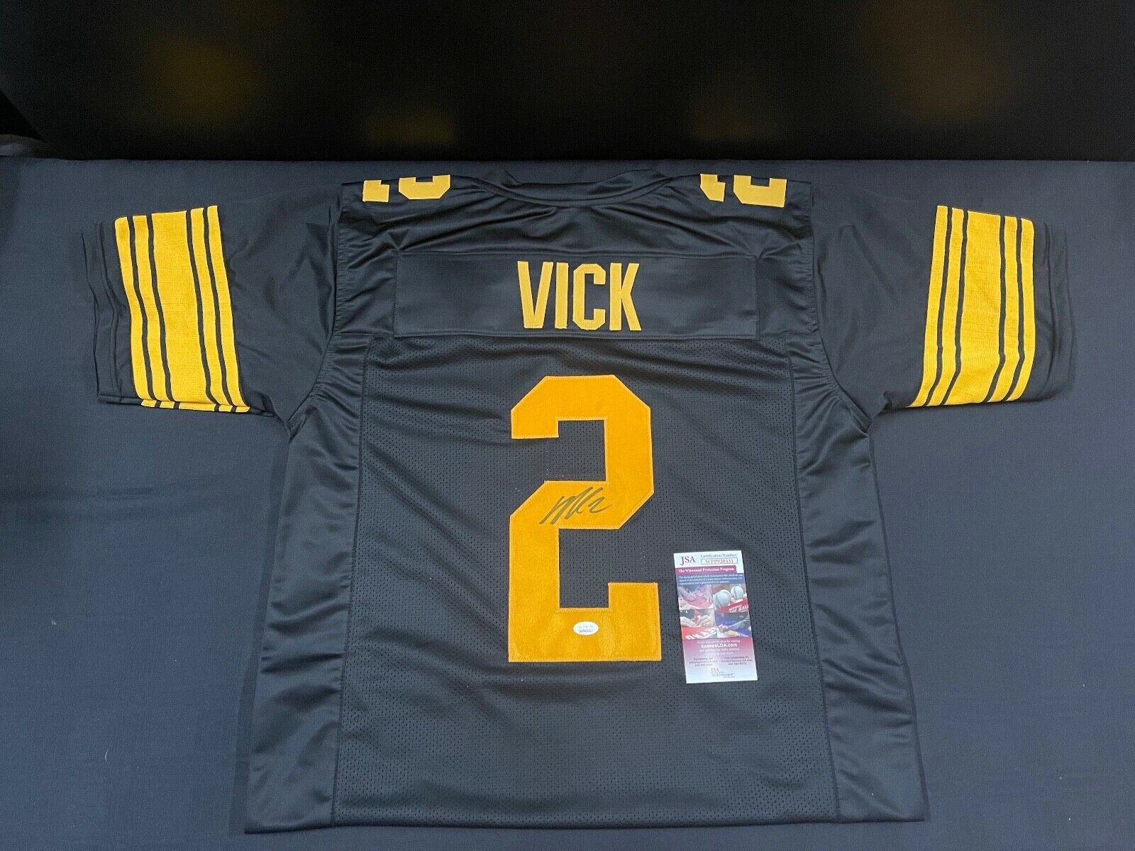 Michael Vick Pittsburgh Steelers Signed Custom Color Rush Jersey Jsa Witness Coa