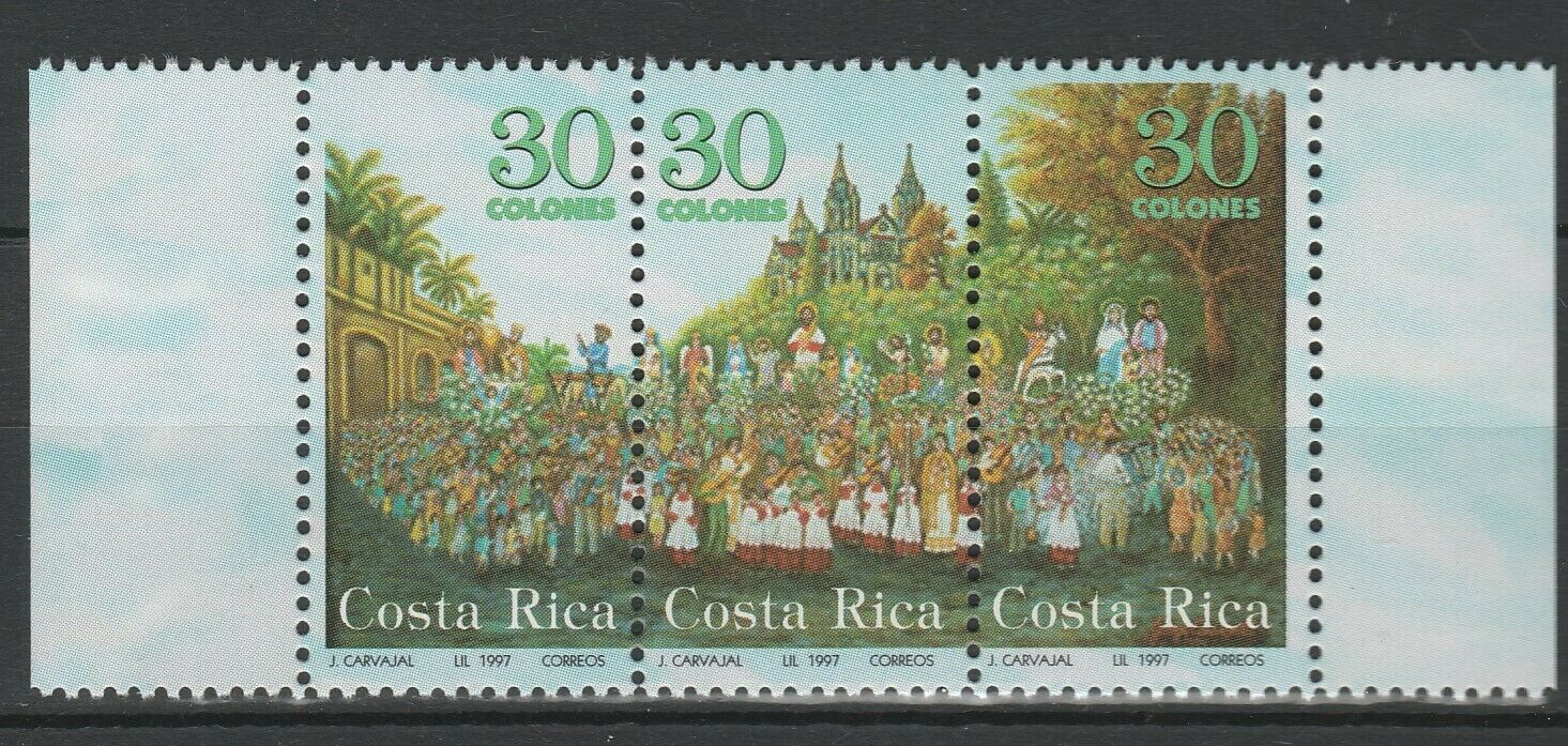 Costa Rica 1997 Carnival 3 Mnh Stamps