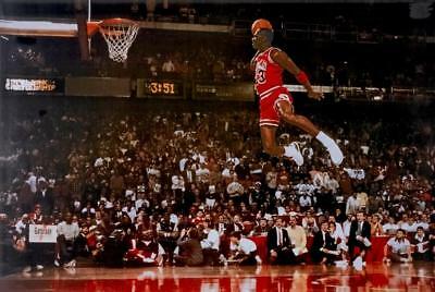 😎😎  Michael Jordan Dunk From Foul Line Poster 36" X 24"  50700  Free Us Ship