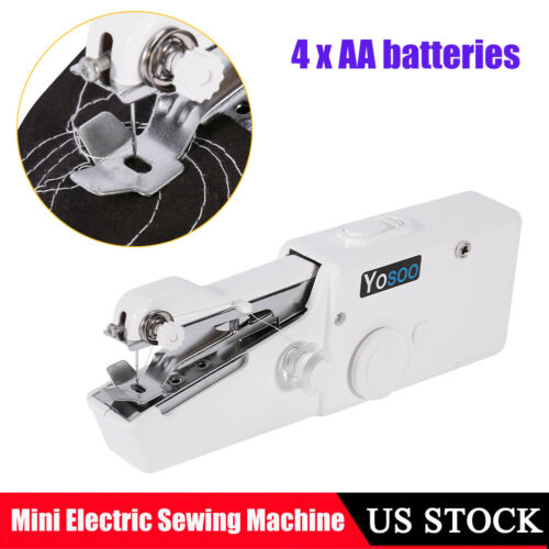 Hand Held Sewing Machine Portable Electric Stitch Mini Cordless Fabric Battery