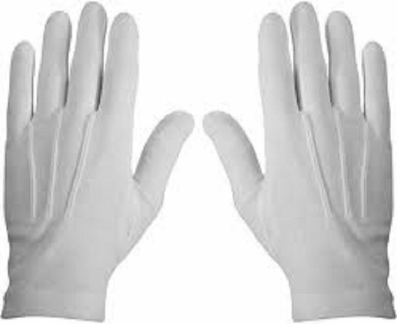 1 Pair White Formal Gloves Tuxedo Honor Color Guard Parade Santa Mens Inspection